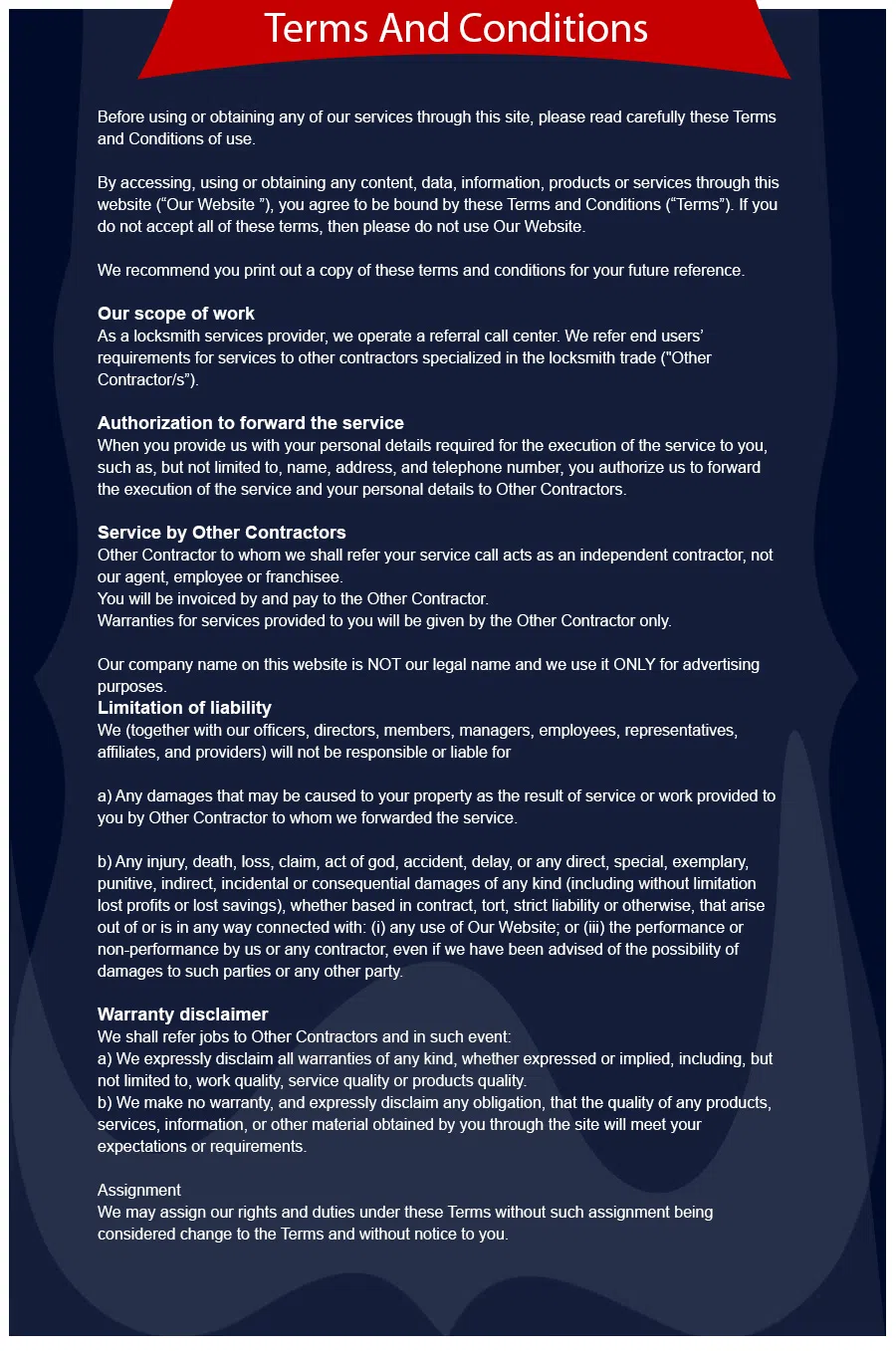 Long Beach Lock And Key Long Beach, CA 562-567-6821 - TermsAndConditions-3